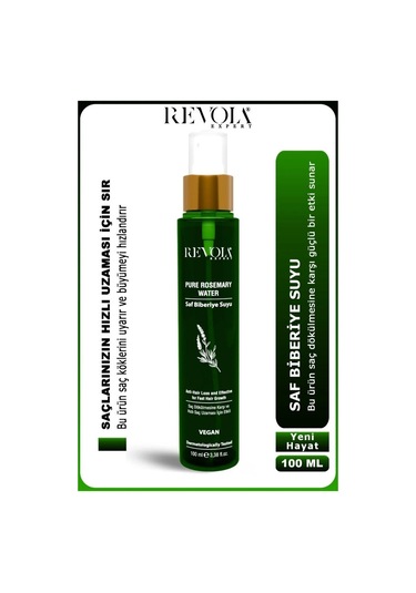Revola Expert Saç Dökülme Karşıtı Hızlı Büyüme Saf Vegan Biberiye Suyu 100 Ml