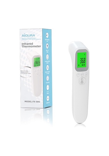 Fastbuy Yifomall Kızılötesi Alın Termometresi, Hızlı Ölçüm, Renkli Ekran, Yüksek Ateş Alarmı, Kızılötesi Termometre