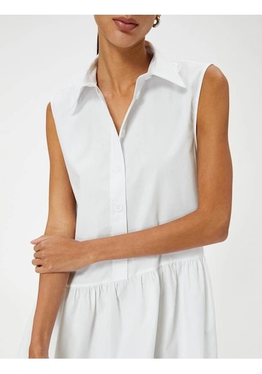 4sak80303pw Koton Kadın Elbise Beyaz 24yy59003555 Y5910