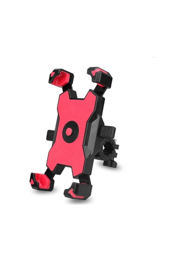 Yaozixa Motosiklet Bisiklet Telefon Tutucu 360 Döner Saçma Gerdirme Dürtü Emici Pvc Araç Kolu Uyumlu Kırmızı Pla-01 Kırmızı
