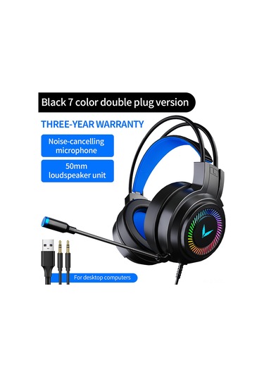 Ruicoo "g58 Profesyonel Oyun Kulaklığı - 7.1 Surround Ses, Rgb Aydınlatma, Mikrofonlu Pc/ps4/telefon Uyumlu "