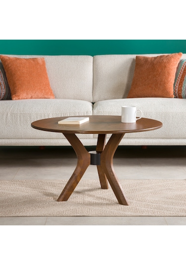 Furnirem Yuvarlak Orta Sehpa 60 Cm Ceviz
