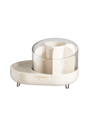 Cbtx 8374 Masaüstü Makyaj Fırçası Varil Kalemlik Kozmetik Dönebilen Saklama Kutusu