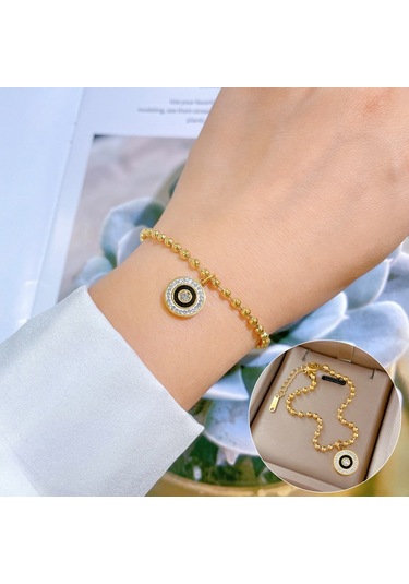 Jzcat Titanyum Çelik Hip Hop Bilezik Altın Moda Temperament Basit Bilezik-gsl57