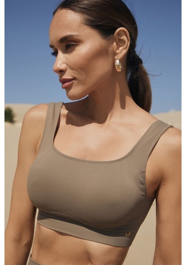 Jerf Holly Petek Desenli Kaplı Bra Yeşil 001