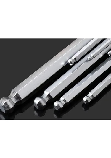 Rekotools 9 Parça Misket Başlı Uzun Allen Alyan Anahtar Seti