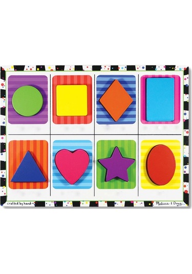 Melissa&Doug Ahşap Tombul Puzzle Şekiller