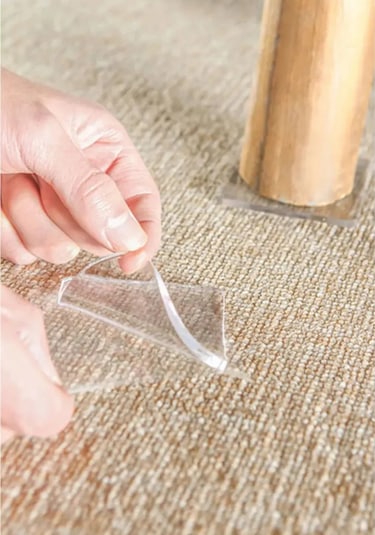 4 Adet Silikon Şeffaf Zemin Koruyucu Kaydırmaz Dayanıklı Ped Halı Kayma Önleyici