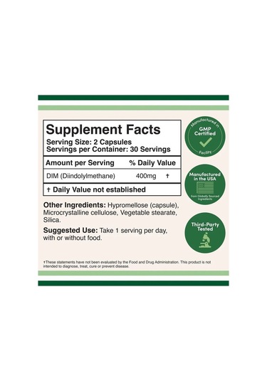 Dım Diindolymethane 400 Mg 60 Veg.kapsül.usa.vers.