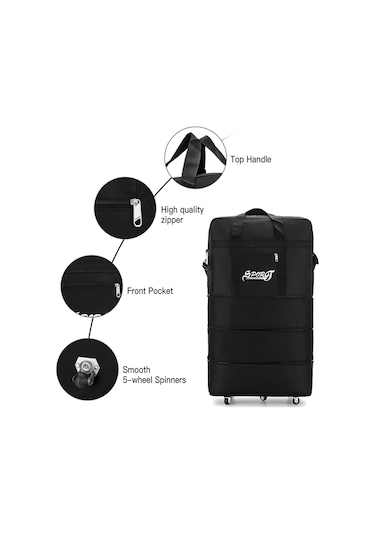 Dianziye Genişletilebilir Tekerlekli Seyahat Çantası - Oxford Malzeme, Sırt Askılı, Orta Boy 47x25x80 Cm Çok Renkli