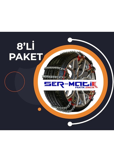 Sermatik 8'li Pratik Kar Zinciri Serme Mahmuzlu Zincir