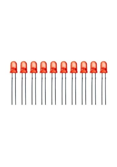 5mm Kırmızı Led Paketi - 10 Adet