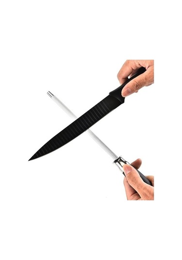 Ulzyvf Taşlama Stili Paslanmaz Mutfak Çubuğu Çelik Bileme Aleti 7x