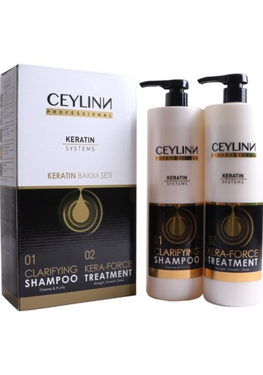 Ceylinn Keratin Clarifying Şampuan 1 L + Kera-Force Düzleştirici Keratin 1 L