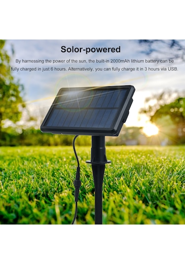 Geeksen 25'li Paket Güneş Enerjili Su Geçirmez Rgbw Bahçe Aydınlatma Uygulama Kontrollü Renk Değiştiren Led Dekor Çok Renkli