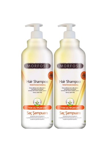 Morfose Bitkisel Şampuan Tuzsuz 1000ml 2 Adet