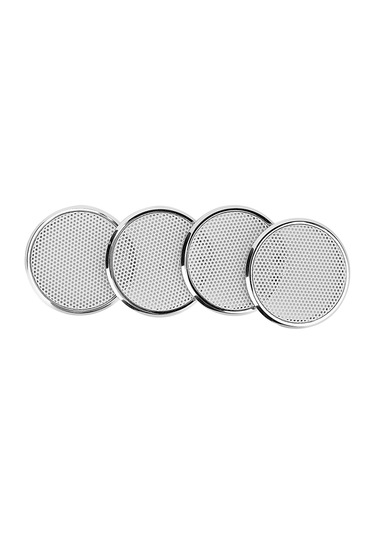 Geeroyoo Araba Hoparlörü Koruyucu Kafesleri - 1 İnç Plastik Çerçeve, Elektroplated Beyaz, 4 Adet - Ses Geçirimi İyi, Deformasyona Dayanıklı