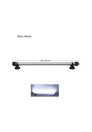 Silkroadselect 39cm Beyaz Stil Akvaryum Işığı Led Su Geçirmez Balık Tankı Işık Sualtı Balık Lambası Akvaryum Dekorasyon Aydınlatma Bitki Lambası Cm 220v Ab Güç Beyaz