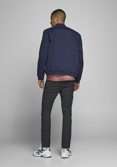 Jack & Jones Fermuarlı Bomber Ceket 12165203 Navy Blazer Lacivert