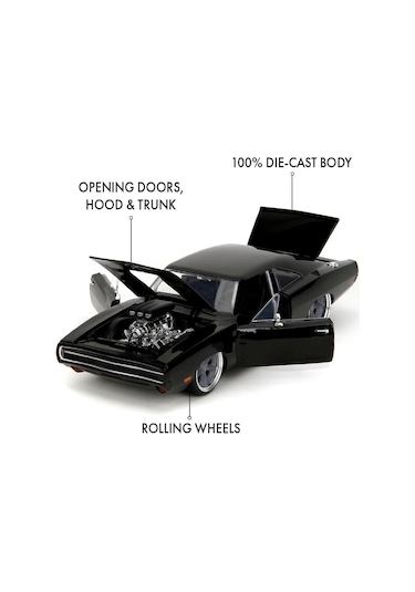 Jada 1:24 Fast & Furious Dom's 1970 Dodge Charger F10 Çok Renkli