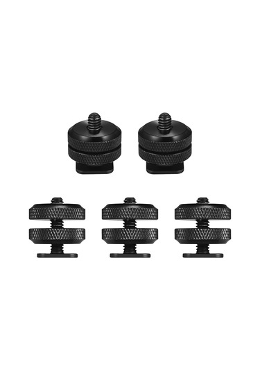 Dofolink 5 Adet 1/4"-20 Vidalı Soğuk Ayak Üstü, Fotoğraf Ekipmanı Bağlama Adaptörü