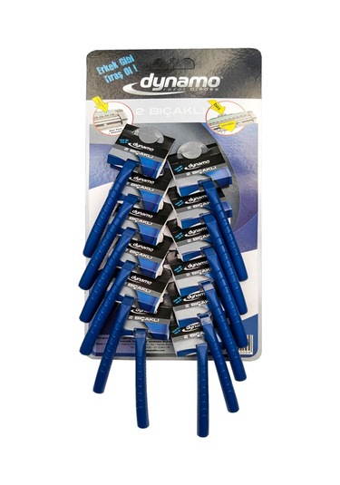 Dynamo Bas Temizle Özellikli Çift Bıçaklı Tıraş Bıçağı Kartela Kartela Bıçak 12 Adet