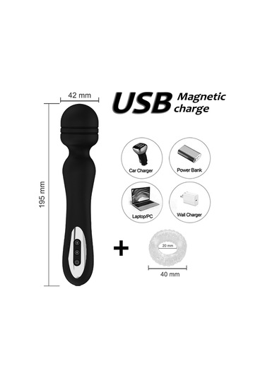 Teltree 360 Bükülebilir Başlı, 12 Ayarlanabilir Seviyeli, Su Geçirmez Kadın Masaj Aleti - Usb Şarjlı