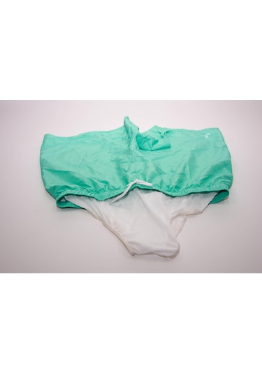 Erkek Deniz Şortu  Kısa Boardshort Fileli Yeşil Meridyendukkan Trıbord Yeşil