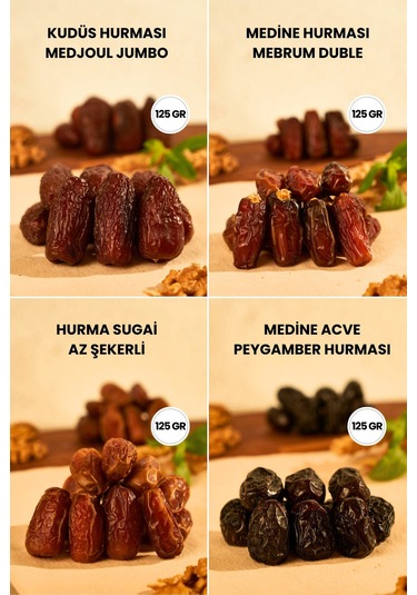 Derme Hurma Tadım Seti 4 x 125 G
