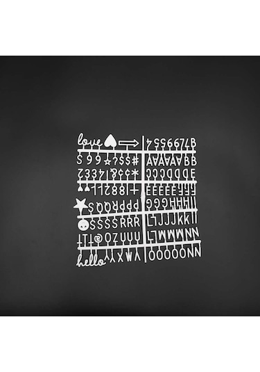 Değiştirilebilir Beyaz Yazı Panosu Mesaj Tahtası - Beyaz Harf Set