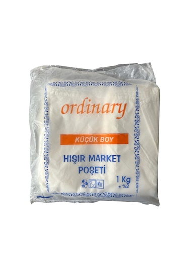 Ordinary Beyaz Market Poşeti Torbası Hışır Atlet Poşet Küçük Boy 1 KG 24 x 40 CM
