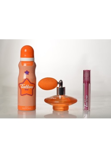 Aromel Tattoo Star Parfüm EDT 50 ML + Deodorant 125 ML + Lip Gloss