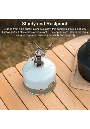 Neevoyu Katlanır Kamp Ocağı - 2500w Güçlü Alev, Hafif Ve Taşınabilir, Piknik & Doğa Yürüyüşü İçin Gri