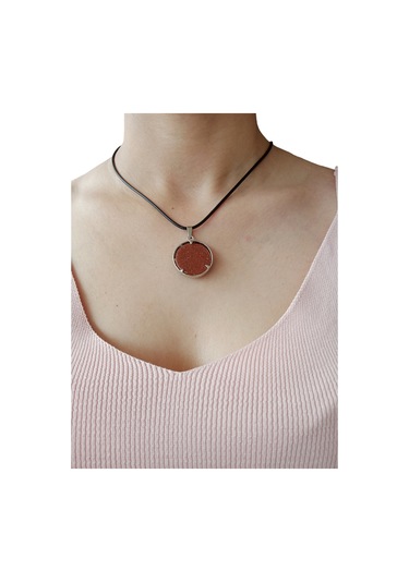 Yıldız Doğal Taşlı Hayat Ağacı Çelik Kolye - Kadın