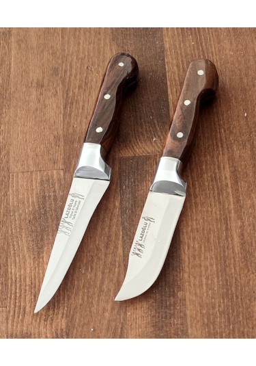 Lazoğlu Sürmene 2'li Bıçak Seti Yüzme Sıyırma Lazoğlu Hgys451 Paslanmaz Çelik