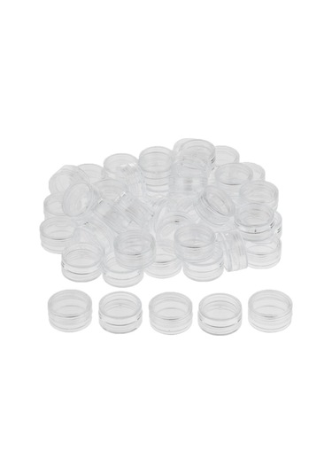 Suntek 50 Parça 3g Plastik Pot Kavanoz Losyon Krem Örnek Boş