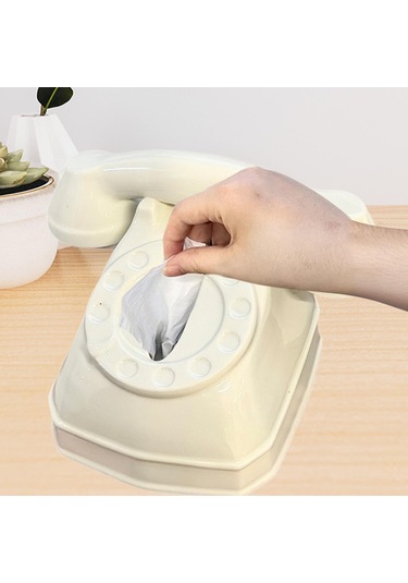 Homyl Ev Oturma Odası Tuvalet Için Mendil Kutusu Kapağı Beyaz