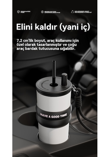 Araba Paslanmaz Çelik Büyük Kapasiteli Bardak-gizemli Hayalet