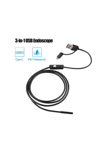 Pazly Endoskop Kamera 6 Led Ip67 Su Geçirmez Usb Type-c Android/pc 10m Kamera 10m