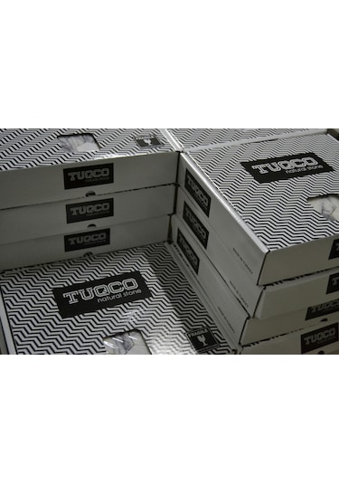 Tuqco Doğaltaş 8" Hexagon Carrara Honlu Mermer Mozaik