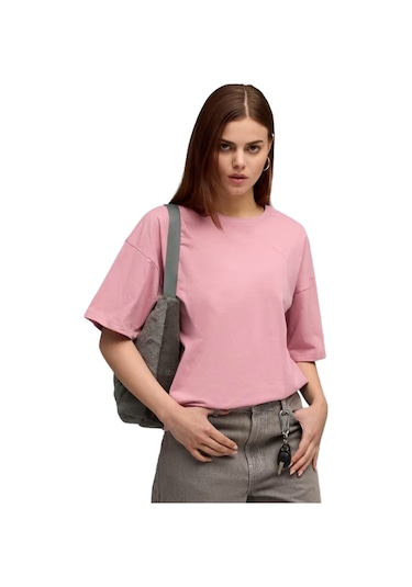 Puma Her Oversized Kadın Pembe Günlük Stil T-shirt 68814865