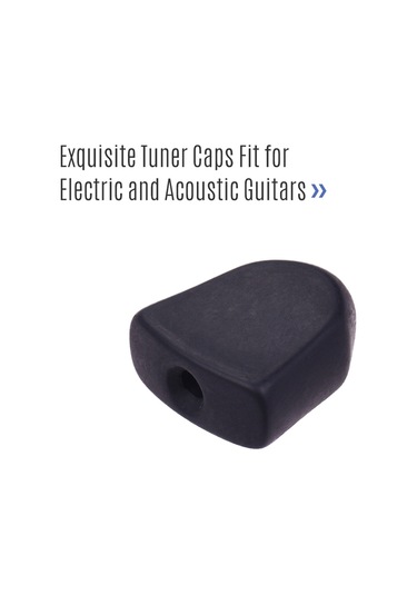 Youmex Akustik Ve Elektro Gitar İçin 6 Adet Siyah Plastik Akor Teli Kapağı - Yumuşak Dokunuş, Jade Desenli, Dayanıklı Konstrüksiyon Siyah