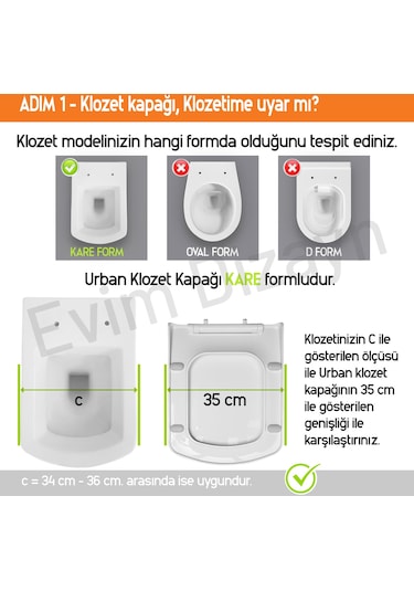 Aqua Bagno Urban Yavaş Kapanan Klozet Kapağı
