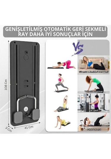 Avessa Reformer-100 Pilates Reformer Seti Siyah Siyah
