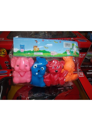 4'lü Renkli Banyo Oyuncağı Hayvanlar