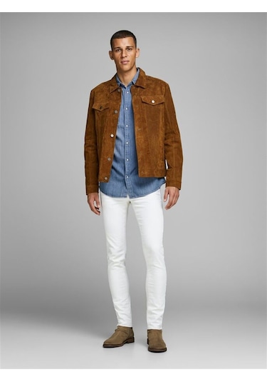 Jack&jones Jjesheridan L/s Noos Erkek Gömlek-12138115-medium Blue Denim Mavi