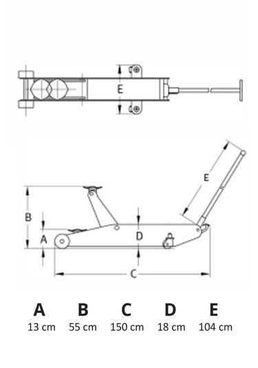 5 Ton Uzun Şase Kriko Gpt115