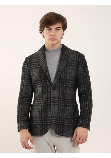 Dufy Siyah Erkek Slim Fit Mono Yaka Ceket - 94240 Siyah