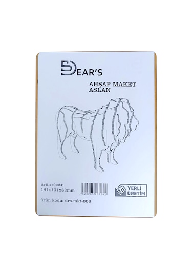 Ahşap Maket Aslan 191 X 131 X 63mm