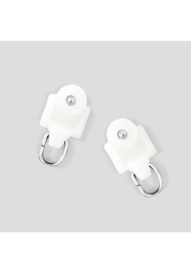 Hfambition Tavan Perde Rayı İçin Beyaz Kayar Makara Seti 20 Parça